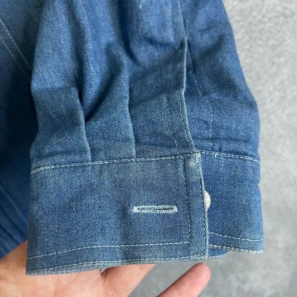 Vintage Alfred‎ Dunner Womens Sz 10 Denim Jacket Zip Up Western Style Jean Coat - Picture 9 of 15